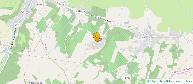 localisation de l'entreprise LES FROMAGERES DE VILLEQUEMOY  COUFFY