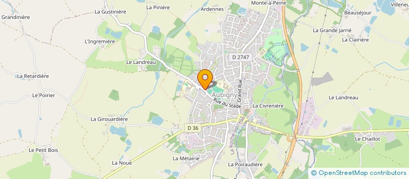 localisation de l'entreprise LES FROMAGES D'ESTHER à AUBIGNY-LES CLOUZEAUX