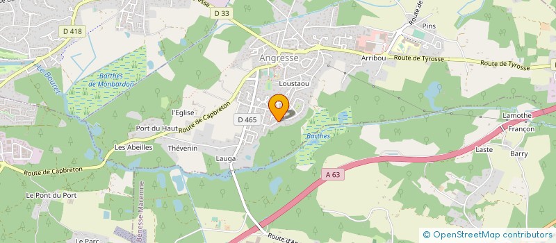 localisation de l'entreprise LES FROMAGES DE FLORE à ANGRESSE