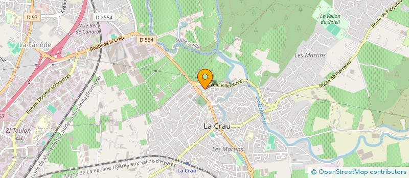 localisation de l'entreprise LES FROMAGES DE FRANCE  LA CRAU