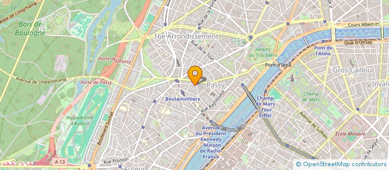 localisation de l'entreprise LES FROMAGES DE PASSY à PARIS