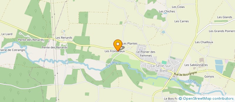localisation de l'entreprise LES FRONDEAUX à LA SELLE-SUR-LE-BIED