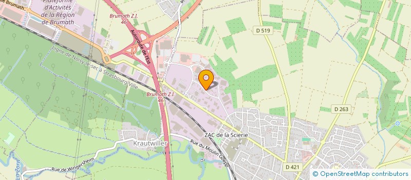 localisation de l'entreprise LES FRUITIERS D'ALSACE  BRUMATH