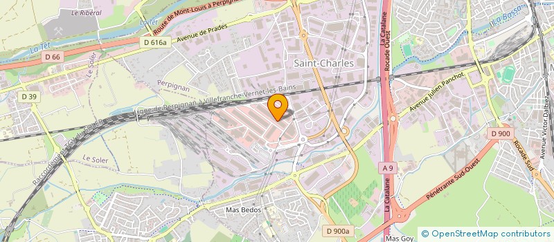 localisation de l'entreprise LES FRUITIERS DE ST CHARLES à PERPIGNAN