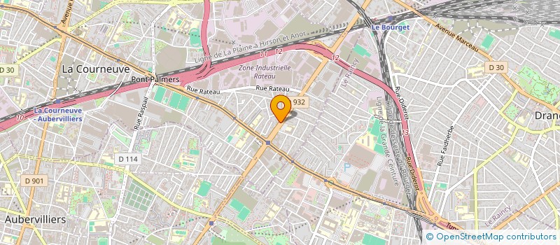 localisation de l'entreprise LES FRUITS D'OR à LA COURNEUVE