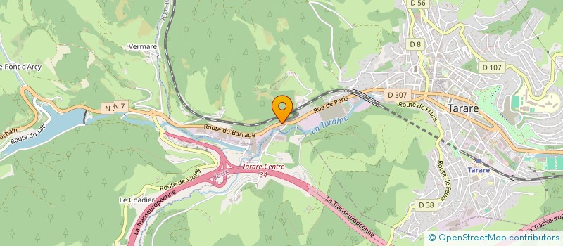 localisation de l'entreprise LES FRUITS DES MONTS DU LYONNAIS  TARARE