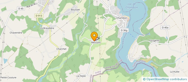 localisation de l'entreprise LES FRUITS DU TERROIR à EGUZON-CHANTOME