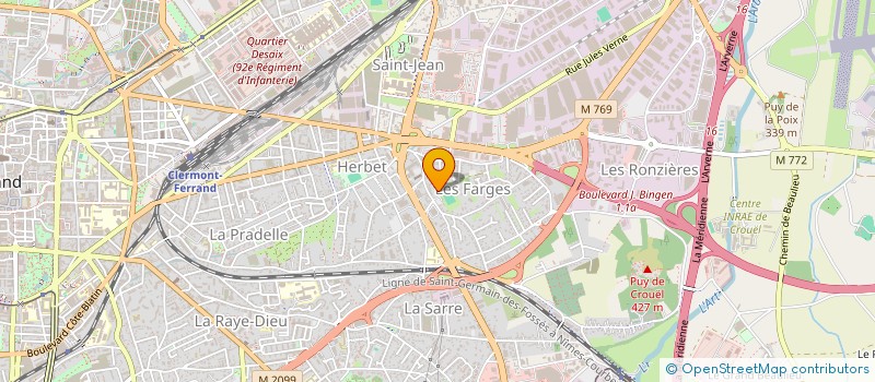 localisation de l'entreprise LES FULIOSES  CLERMONT-FERRAND