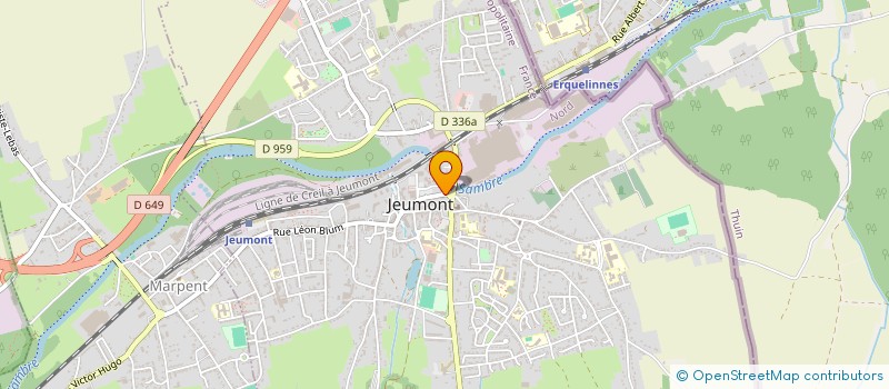 localisation de l'entreprise LES FUSEAUX DU VAL DE SAMBRE  JEUMONT