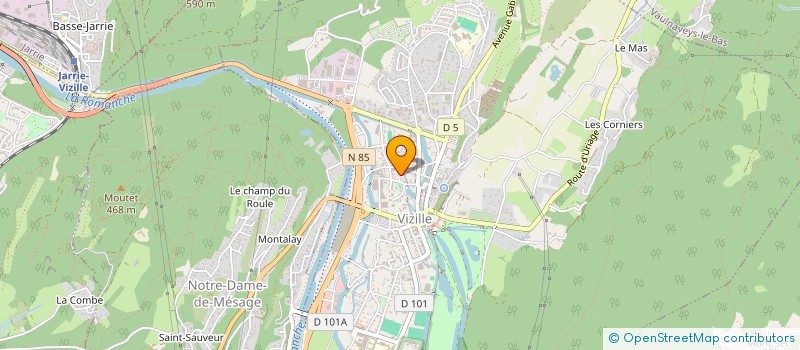 localisation de l'entreprise LES GABIONS DU BATAY  VIZILLE