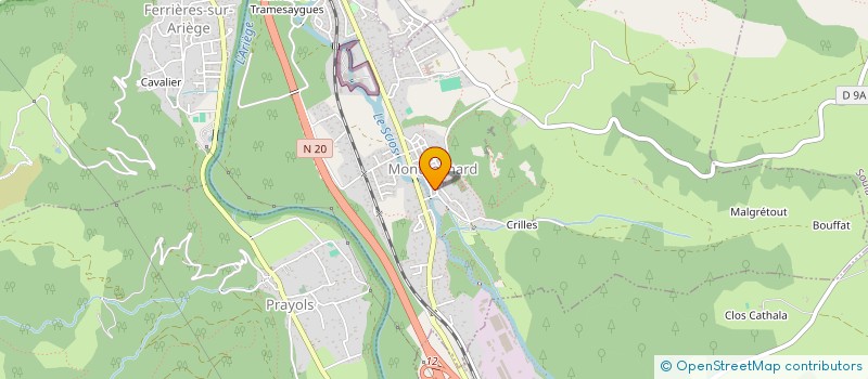localisation de l'entreprise LES GAILHARDS DU PIC-VOYAGES à MONTGAILHARD