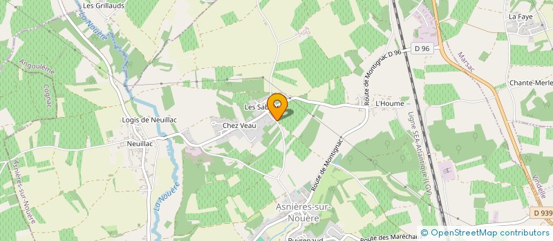 localisation de l'entreprise LES GAILLANADES à ASNIERES-SUR-NOUERE