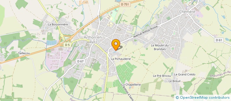 localisation de l'entreprise LES GAILLARDS  CHAUMES-EN-RETZ