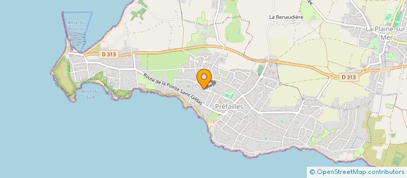 localisation de l'entreprise LES GAILLARDS D'AVANT PREFAILLES à PREFAILLES
