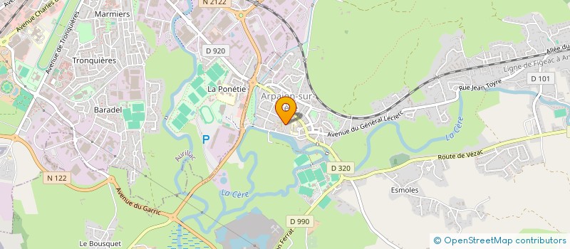localisation de l'entreprise LES GAIS LURONS DE LA CERE à ARPAJON-SUR-CERE