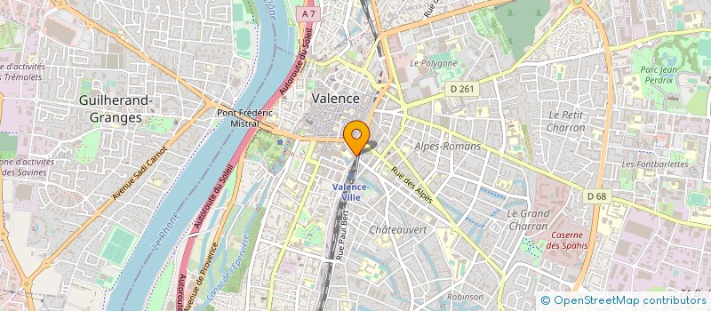 localisation de l'entreprise LES GALERIES : MAROQUINERIE - BAGAGERIE à VALENCE