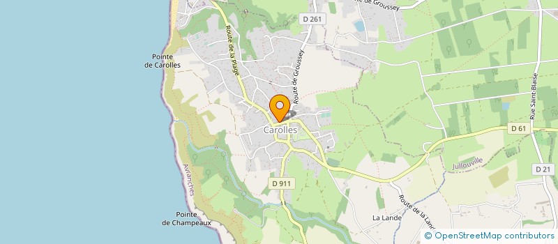 localisation de l'entreprise LES GALERIES NORMANDES à CAROLLES