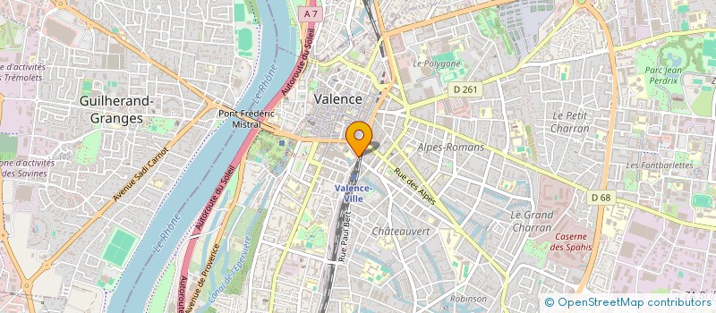 localisation de l'entreprise LES GALERIES : RESTAURATION à VALENCE