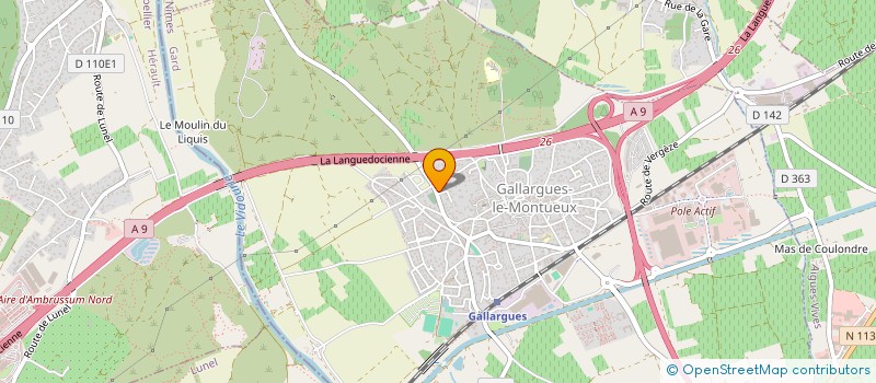 localisation de l'entreprise LES GALINES DE GALLUS à GALLARGUES-LE-MONTUEUX