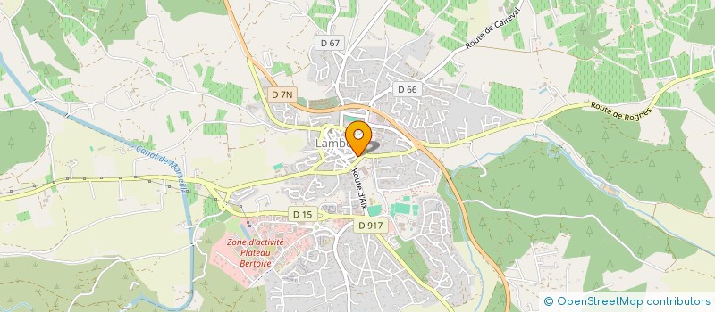 localisation de l'entreprise LES GALINETTES CREATION à LAMBESC