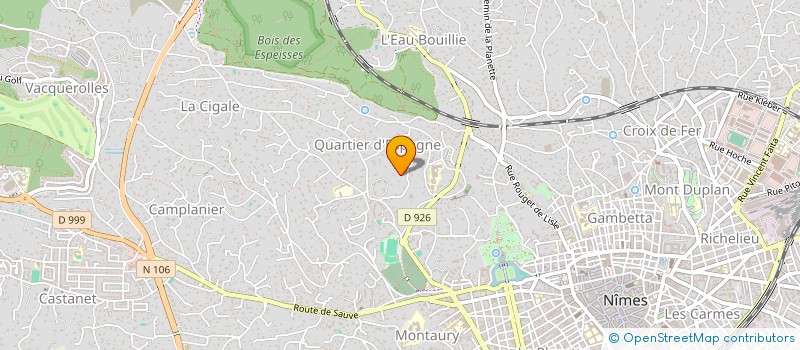 localisation de l'entreprise LES GALLINETTES  NIMES