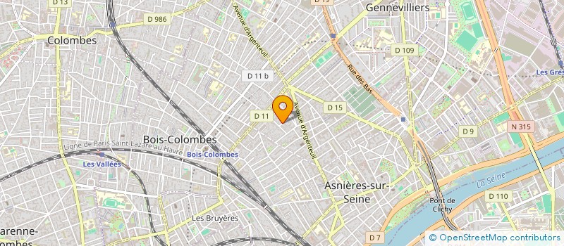 localisation de l'entreprise LES GAMBETTES à ASNIERES-SUR-SEINE