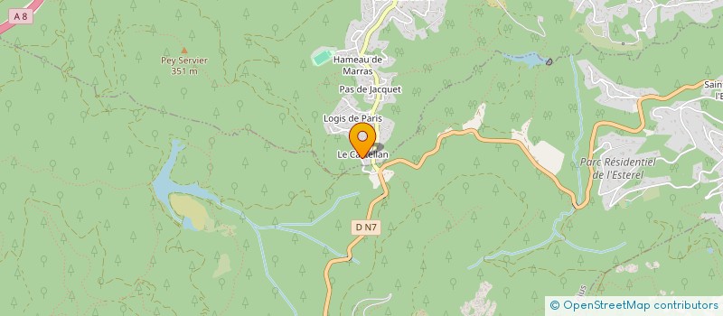 localisation de l'entreprise LES GAMINOUS  LES ADRETS-DE-L'ESTEREL