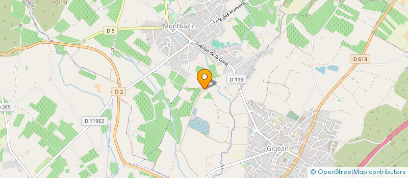 localisation de l'entreprise LES GAMINS  MONTBAZIN