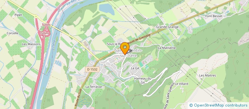 localisation de l'entreprise LES GANTS VOIRONNAIS  SAINT-QUENTIN-SUR-ISERE