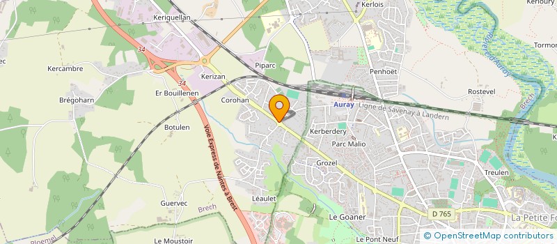 localisation de l'entreprise LES GARAGES DE LANN VIHAN  BRECH