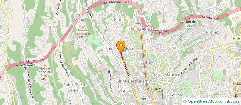 localisation de l'entreprise LES GARAGES DE TOURAINE à NICE