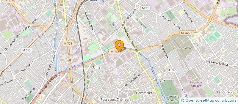 localisation de l'entreprise LES GARAGES PREFABRIQUES DU NORD à ROUBAIX
