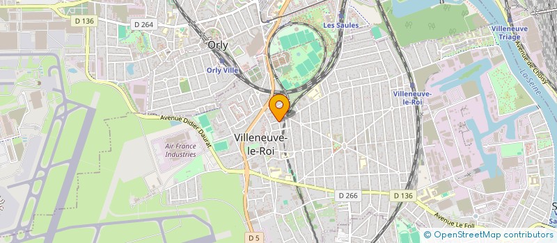 localisation de l'entreprise LES GARAGES VILLE DE PARIS SEC PORT ORL à VILLENEUVE-LE-ROI