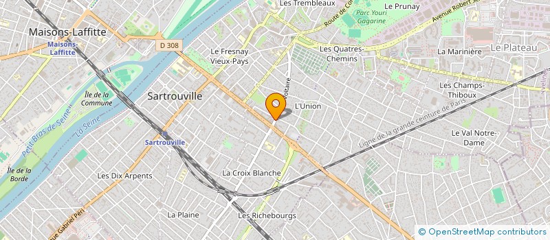 localisation de l'entreprise LES GARDES DU COEUR à SARTROUVILLE