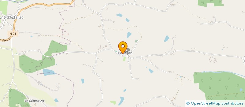 localisation de l'entreprise LES GARDIENS D'ASTARAC  LABEJAN