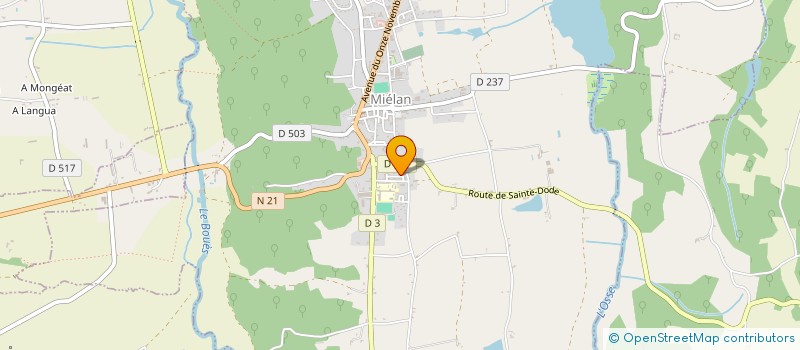 localisation de l'entreprise LES GARDIENS DU JEU MIELANAIS  MIELAN