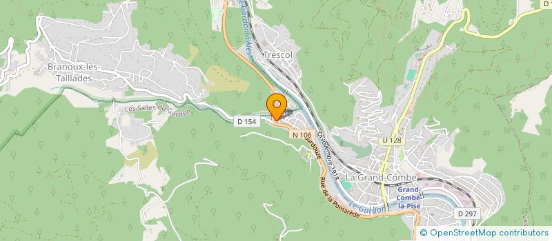 localisation de l'entreprise LES GARDIENS DU MANADIER  LES SALLES-DU-GARDON