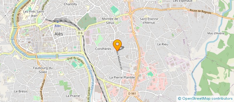 localisation de l'entreprise LES GARDOTINS à ALES