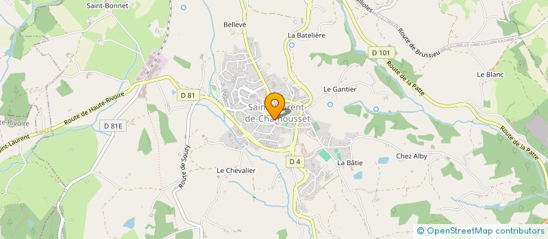 localisation de l'entreprise LES GARELLES  SAINT-LAURENT-DE-CHAMOUSSET