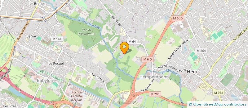 localisation de l'entreprise LES GARENNES DE ROSAMEL  HEM