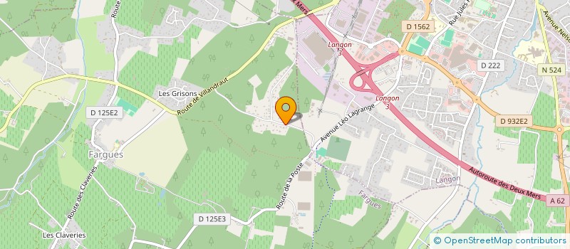 localisation de l'entreprise LES GARRES  FARGUES
