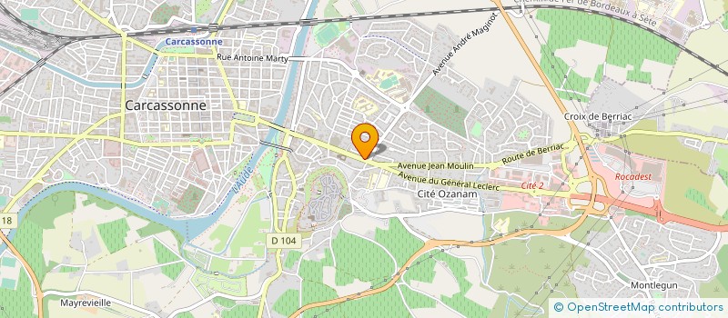 localisation de l'entreprise LES GARRIGUES à CARCASSONNE