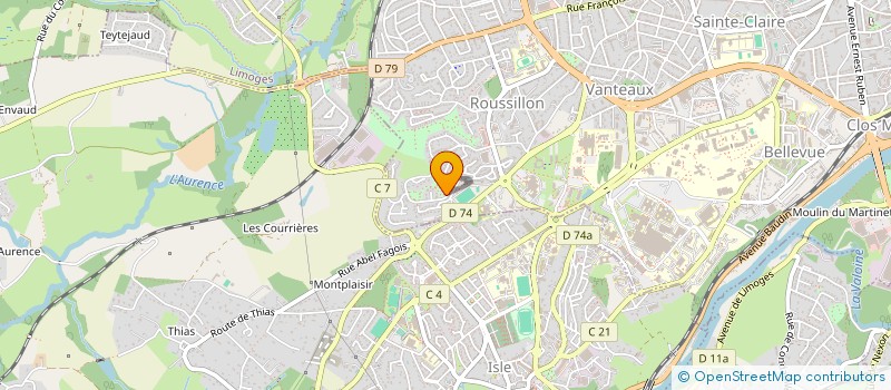 localisation de l'entreprise LES GARRIGUES à LIMOGES