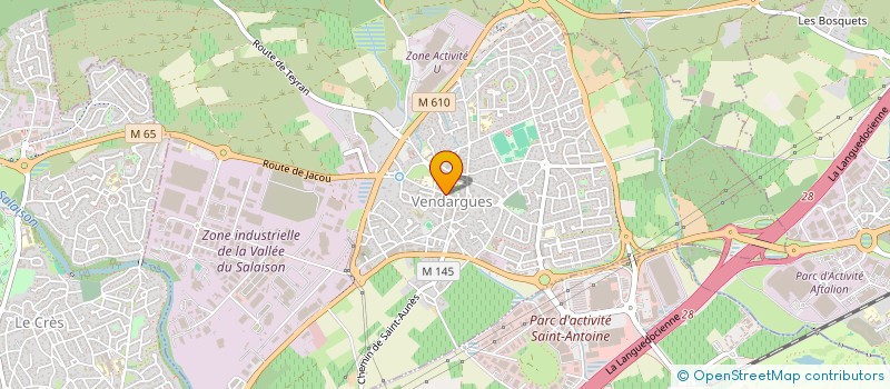 localisation de l'entreprise LES GARRIGUES à VENDARGUES