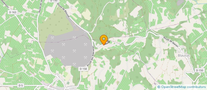 localisation de l'entreprise LES GARRIGUES  BLAUVAC