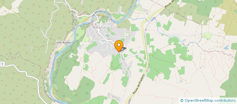 localisation de l'entreprise LES GARRIGUES  BALAZUC