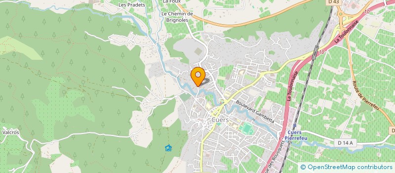 localisation de l'entreprise LES GARRIGUES POUVERINE  CUERS