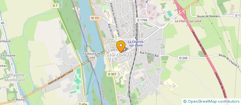 localisation de l'entreprise LES GARS DE PASSAGE  LA CHARITE-SUR-LOIRE