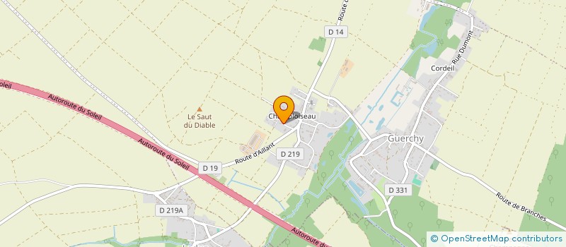 localisation de l'entreprise LES GARS DU CRU  VALRAVILLON