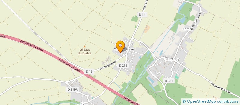 localisation de l'entreprise LES GARS DU CRU BOUCHERIE  VALRAVILLON